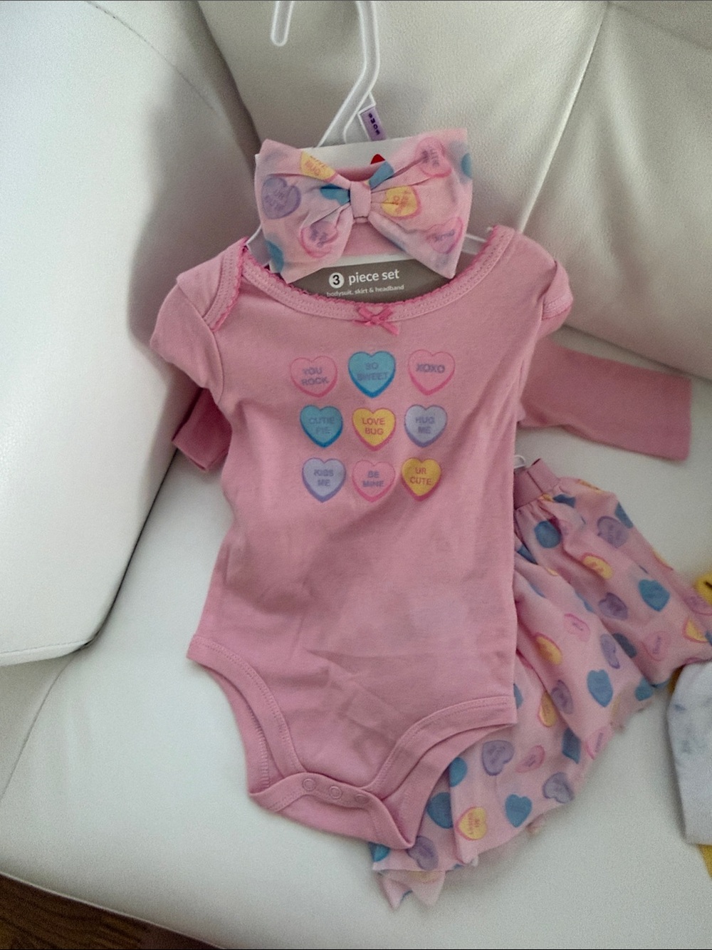 Baby Starters Pink Heart-Print 3-Piece Matching Set